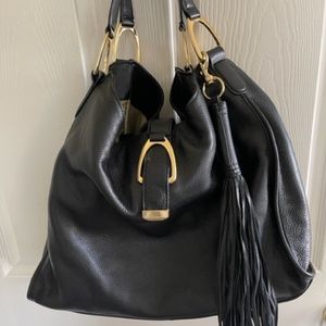 G.I.L.I. Large Pebbled Leather Hobo Handbag - New